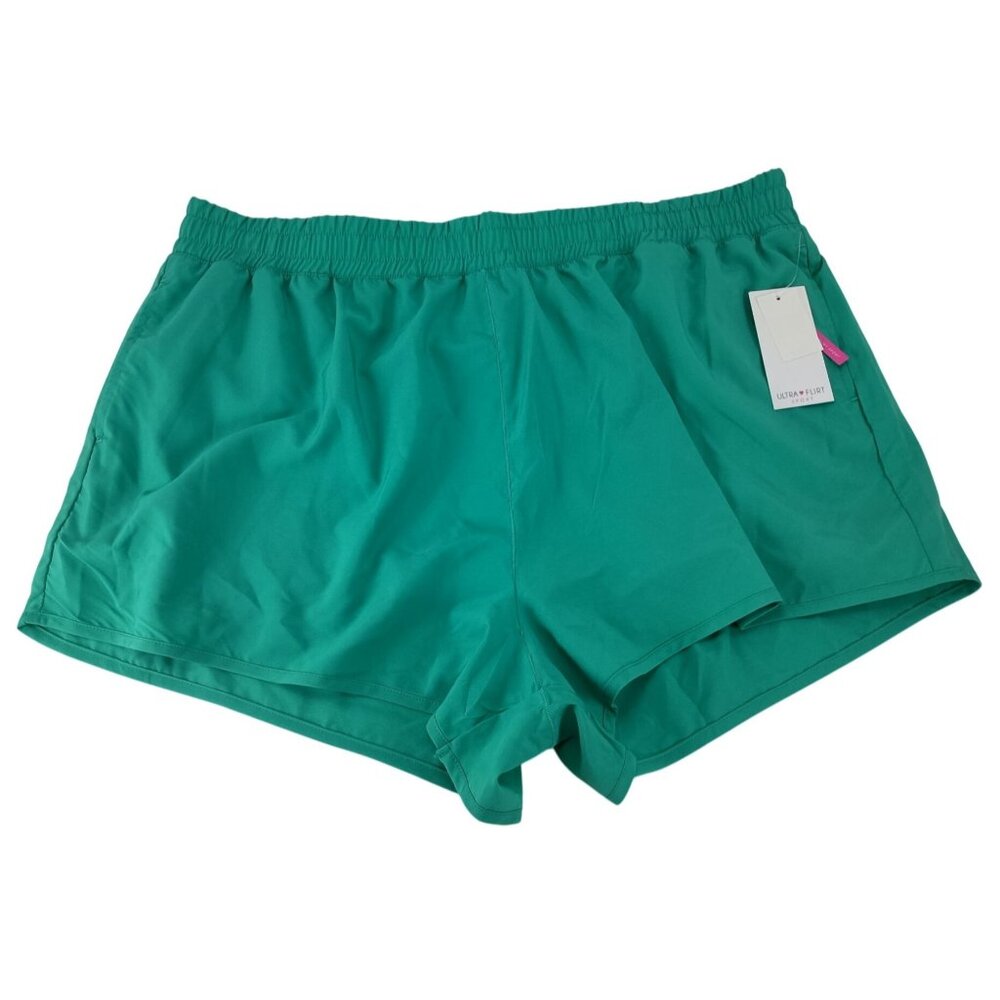 Ultra Flirt Sport Hottie Hot Shorts Women's Sz. 2X Green